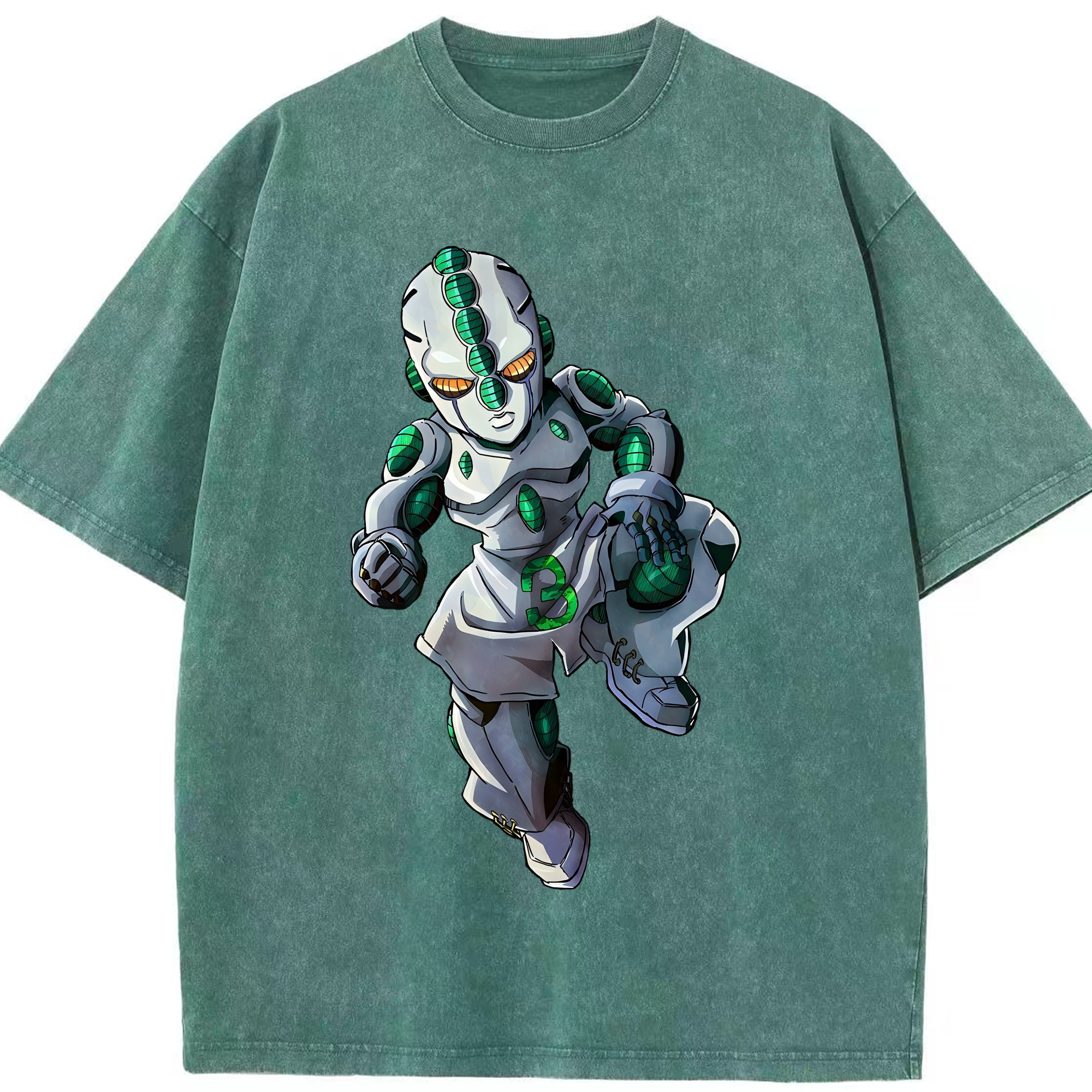 （画像用） ジョジョの奇妙な冒険 広瀨康一 JoJo's Bizarre Adventure Hirose Koichi 綿100% ヴィンテージ風 半袖Tシャツ（フロントプリント）